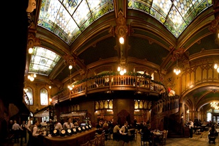 Enjoy a Beer at the Beer Wagon (Caru' cu Bere)